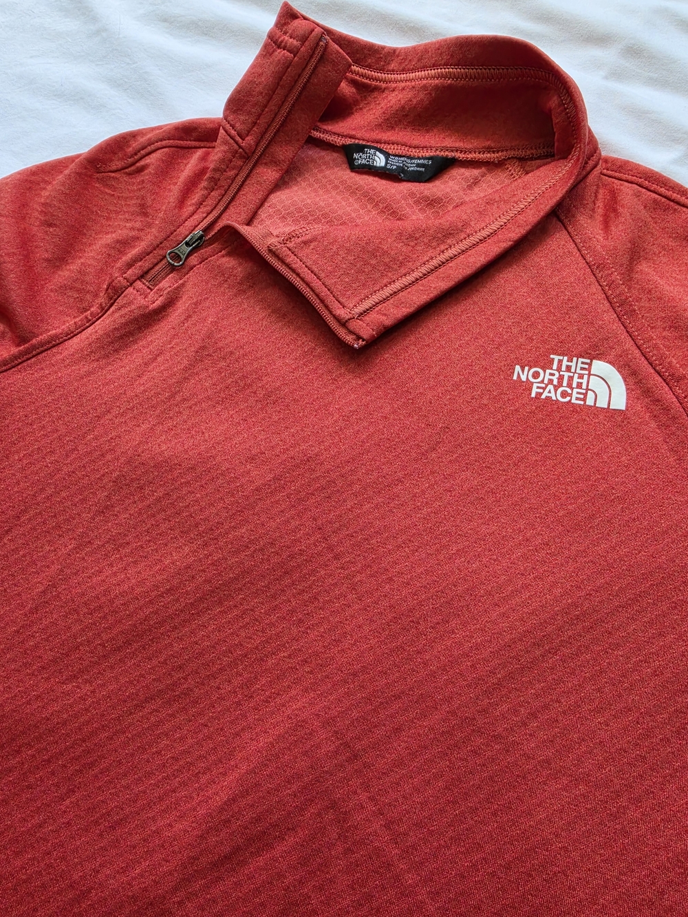 The North Face Quarter Zip Womens Small Red FlashDry Pullover Running Hiking